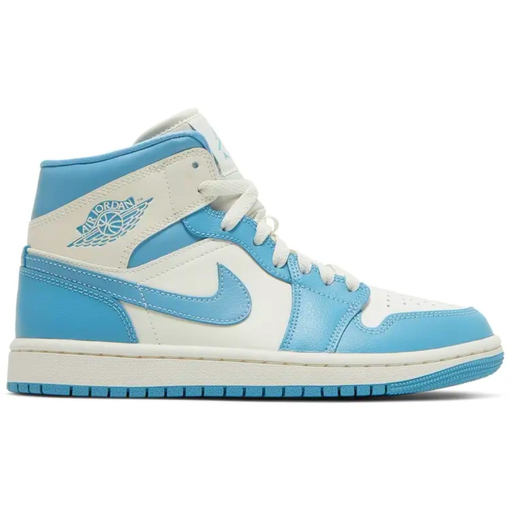 NIKE Air Jordan 1 Mid UNC University Blue White Sneakers Jordans Mens / Women’s